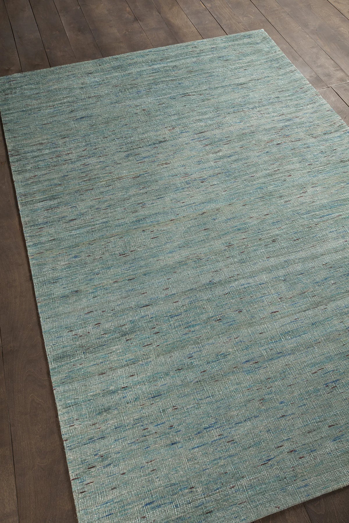 Chandra Shenaz SHE-31204 Blue rug, angled side view