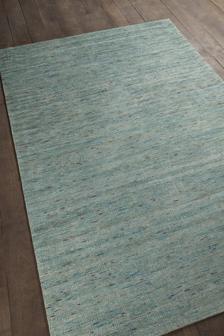 Chandra Shenaz SHE-31204 Blue rug, angled side view
