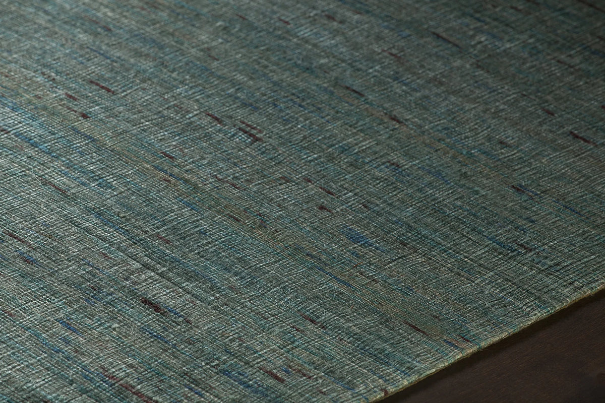 Chandra Shenaz SHE-31204 Blue rug, side detail view