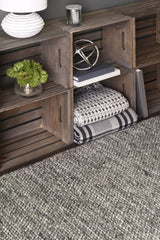 Chandra Sinatra SIN-10100 Taupe and Grey and Cream rug, shown in a styled room setting