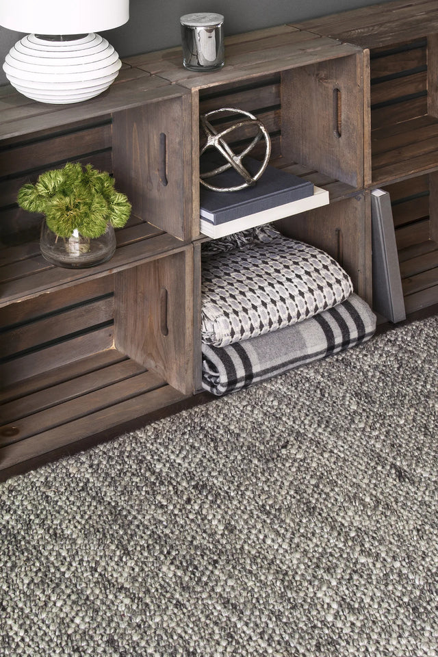Chandra Sinatra SIN-10100 Taupe and Grey and Cream rug, shown in a styled room setting