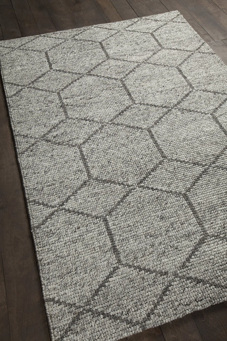 Chandra Slone SLO-32802 Silver rug, angled side view