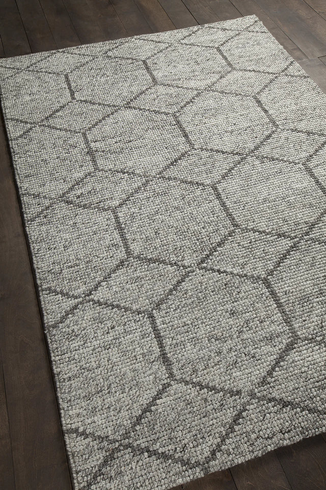 Chandra Slone SLO-32802 Silver rug, angled side view
