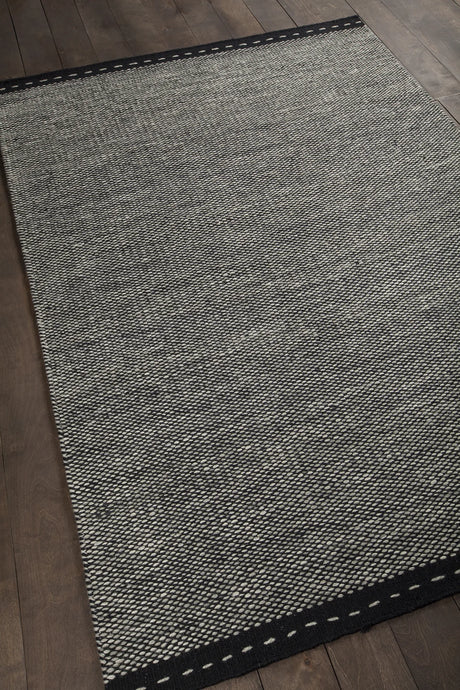 Chandra Sonnet SON-35900 Grey and Black rug, angled side view