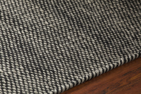 Chandra Sonnet SON-35900 Grey and Black rug, side detail view