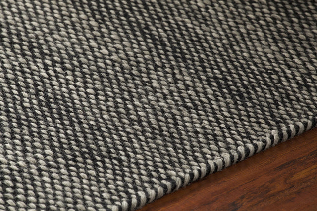 Chandra Sonnet SON-35900 Grey and Black rug, side detail view