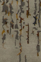 Chandra Spring SPR-29100 Grey and Taupe and Brown and Yellow and Black rug, texture close-up