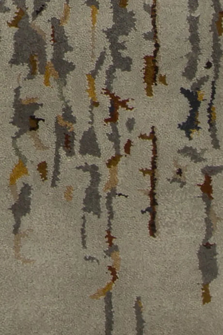 Chandra Spring SPR-29100 Grey and Taupe and Brown and Yellow and Black rug, texture close-up