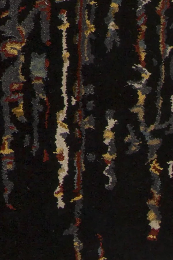 Chandra Spring SPR-29101 Black and Gold and Burgundy and Taupe and Brown and Grey rug, texture close-up