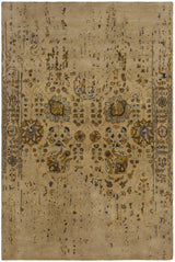 Chandra Spring SPR-29102 Tan and Gold and Grey and Burgundy and Black rug, flat view
