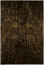 Chandra Spring SPR-29103 Black and Brown and Gold and Grey and Burgundy rug, flat view