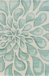 Chandra Stella STE-52009 Beige and Light Aqua rug, flat view