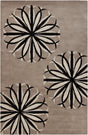 Chandra Stella STE-52048 Taupe and Black and Ivory rug, flat view