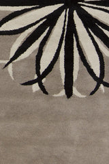 Chandra Stella STE-52048 Taupe and Black and Ivory rug, texture close-up