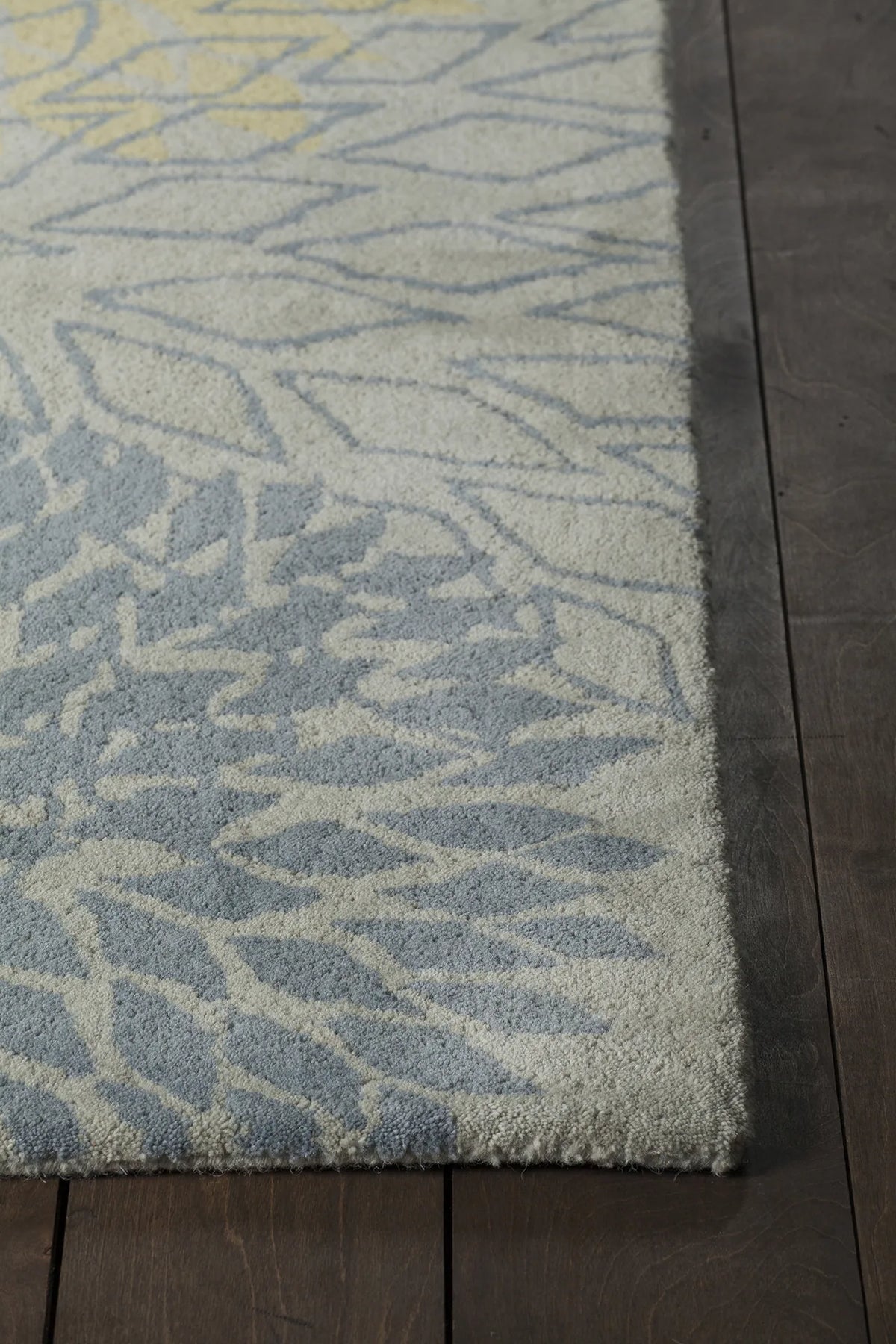 Chandra Stella STE-52080 Grey and Yellow rug, corner detail