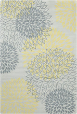 Chandra Stella STE-52080 Grey and Yellow rug, flat view