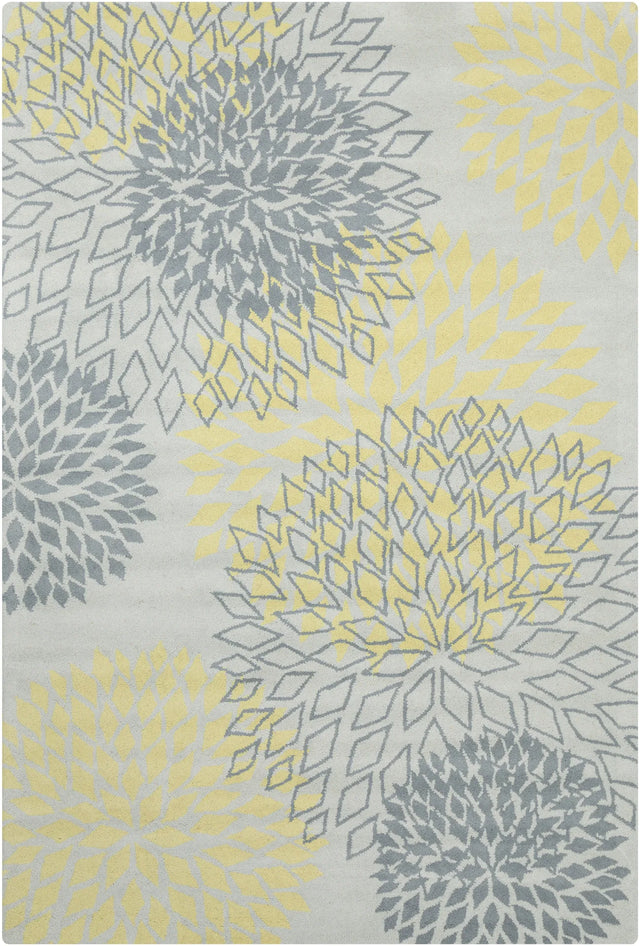 Chandra Stella STE-52080 Grey and Yellow rug, flat view