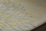 Chandra Stella STE-52080 Grey and Yellow rug, side detail view