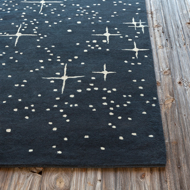 Chandra Stella STE-52115 Black and Ivory rug, corner detail