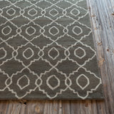 Chandra Stella STE-52124 Charcoal and Cream rug, corner detail