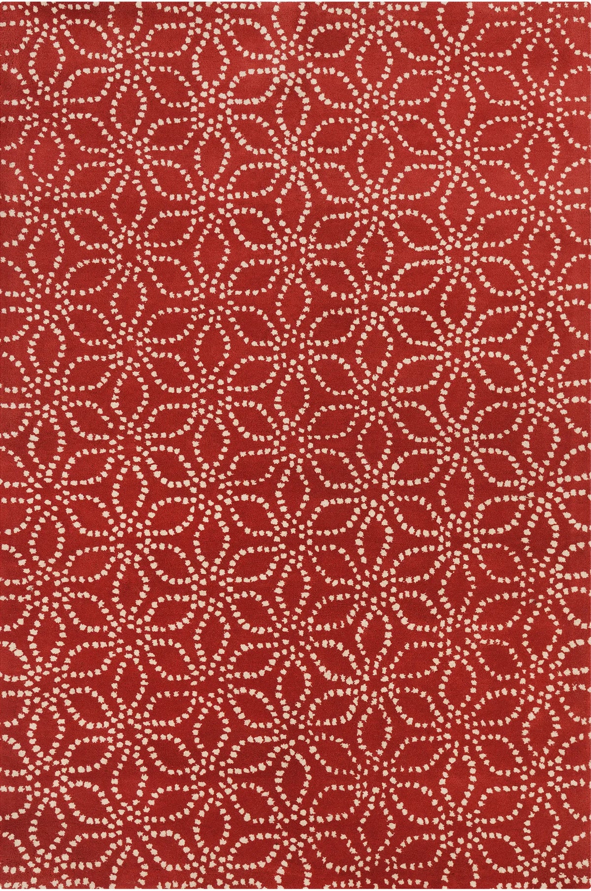 Chandra Stella STE-52135 Red and White rug, flat view