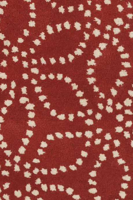 Chandra Stella STE-52135 Red and White rug, texture close-up