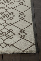 Chandra Stella STE-52174 Cream and Brown rug, corner detail