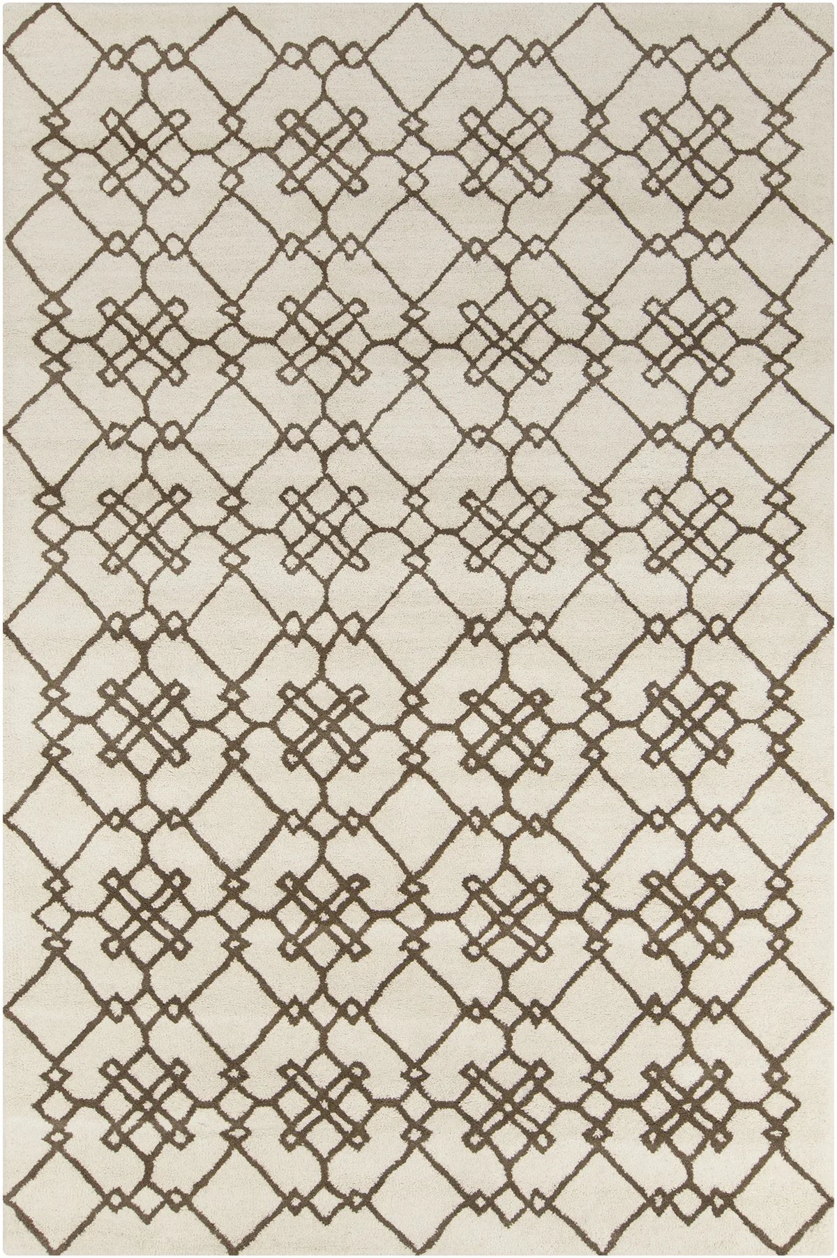 Chandra Stella STE-52174 Cream and Brown rug, flat view