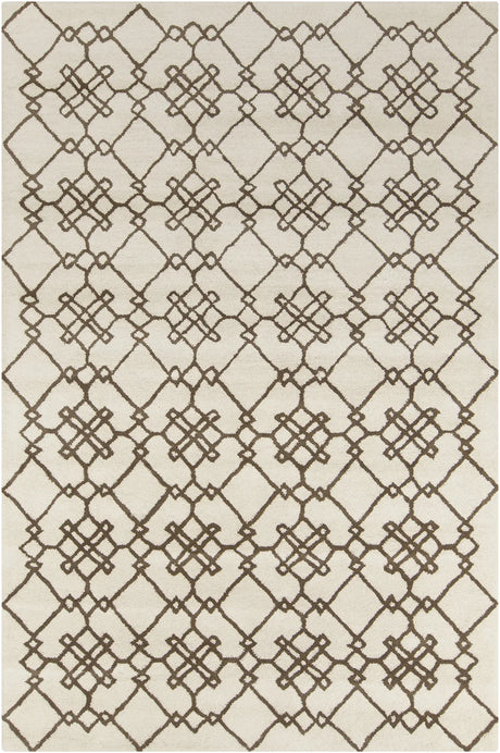 Chandra Stella STE-52174 Cream and Brown rug, flat view