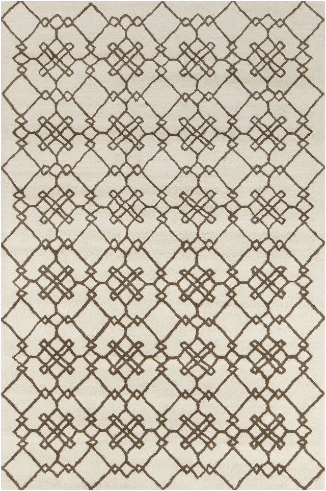 Chandra Stella STE-52174 Cream and Brown rug, flat view