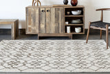 Chandra Stella STE-52174 Cream and Brown rug, shown in a room setting