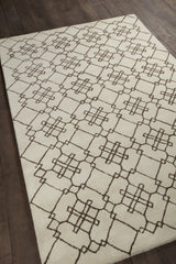 Chandra Stella STE-52174 Cream and Brown rug, angled side view