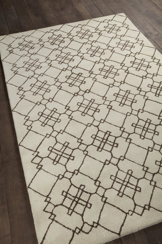 Chandra Stella STE-52174 Cream and Brown rug, angled side view