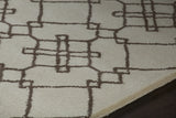 Chandra Stella STE-52174 Cream and Brown rug, side detail view