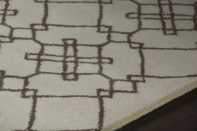 Chandra Stella STE-52174 Cream and Brown rug, side detail view