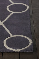 Chandra Stella STE-52179 Dark Grey and Cream rug, corner detail