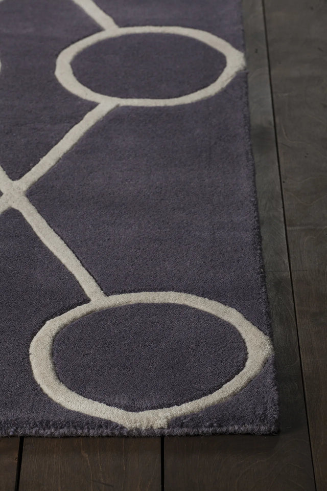 Chandra Stella STE-52179 Dark Grey and Cream rug, corner detail