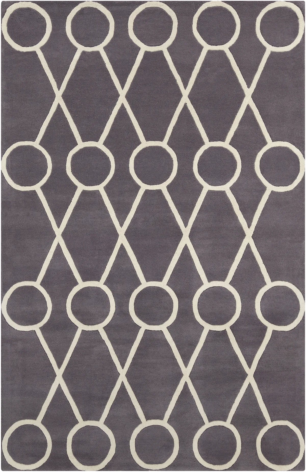 Chandra Stella STE-52179 Dark Grey and Cream rug, flat view