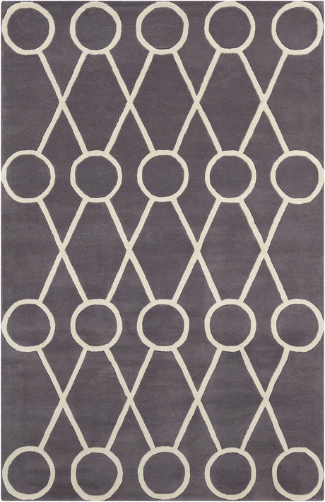 Chandra Stella STE-52179 Dark Grey and Cream rug, flat view