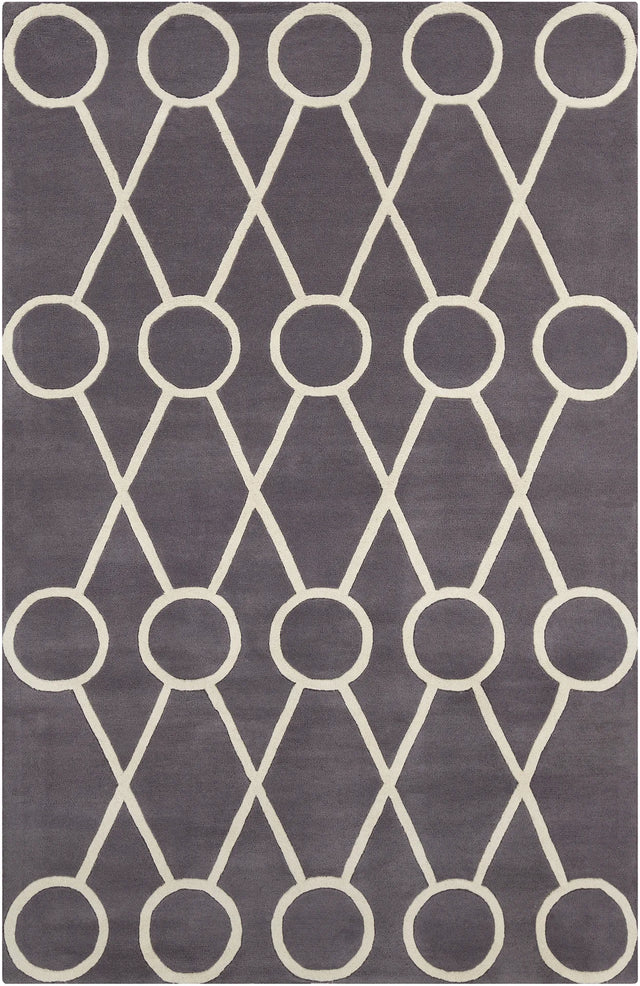 Chandra Stella STE-52179 Dark Grey and Cream rug, flat view