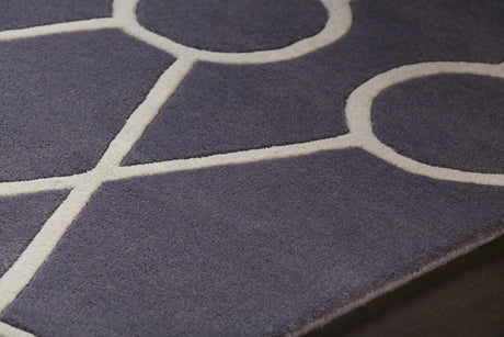 Chandra Stella STE-52179 Dark Grey and Cream rug, side detail view