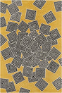 Chandra Stella STE-52215 Yellow and Cream and Black rug, flat view