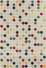 Chandra Stella STE-52219 Cream and Beige and Red and Yellow and Blue rug, flat view