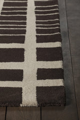 Chandra Stella STE-52220 Brown and Cream rug, corner detail