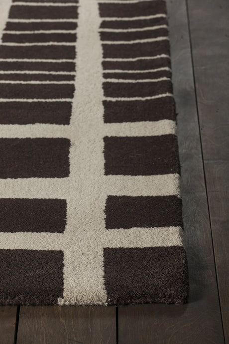 Chandra Stella STE-52220 Brown and Cream rug, corner detail