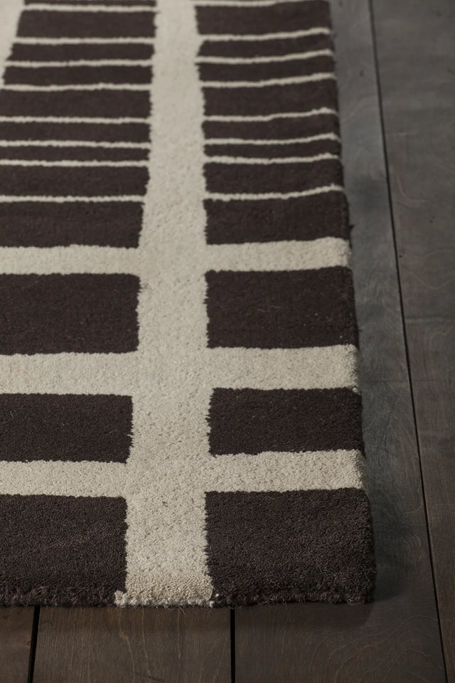 Chandra Stella STE-52220 Brown and Cream rug, corner detail
