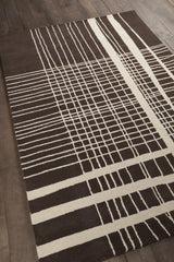 Chandra Stella STE-52220 Brown and Cream rug, angled side view