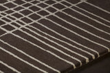 Chandra Stella STE-52220 Brown and Cream rug, side detail view
