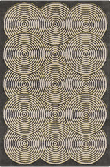 Chandra Stella STE-52239 Grey and Cream and Yellow rug, flat view