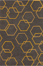 Chandra Stella STE-52258 Charcoal and Yellow rug, flat view